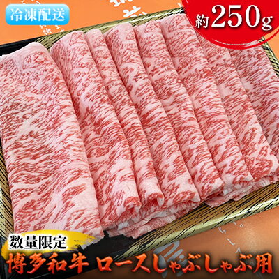 数量限定 牛肉 博多和牛 ロース しゃぶしゃぶ用 約250g 配送不可 離島 [ お肉 霜降り やわらかい きめ細かい 黒毛和牛 国産 国産牛 牛しゃぶ 肉料理 食材 食べ物 グルメ ]