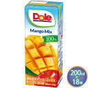 8位! 口コミ数「0件」評価「0」ジュース マンゴー ミックス Dole 100％ 200ml×18本　【 飲料類 果汁飲料 フルーツジュース 飲み物 果物 フルーツ パック･･･ 