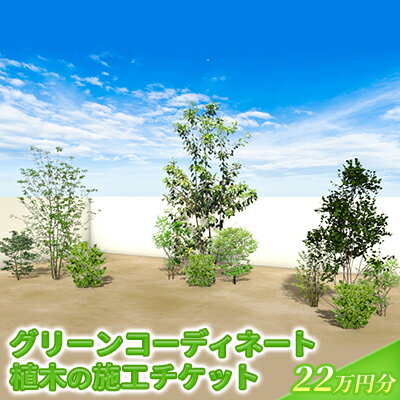 【ふるさと納税】植木の施工チケット 22万円分 【 植物 グリーン ビル マンション お庭 エントランス デザイン 植木施工 緑 サービス グリーンコーディネート 】