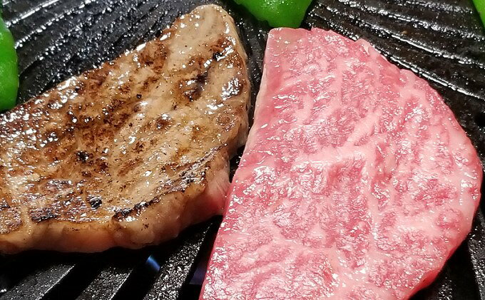 【ふるさと納税】牛肉 ステーキ A5～A4 博多和牛 モモ 赤身 ミニステーキ 350g ソース 塩胡椒付 化粧箱入 配送不可 離島 お肉 厳選部位 やわらかい ジューシー ブランド和牛 霜降り サシ 旨み とろける 贈り物 f402281-asakura-10002833 福岡県朝倉市 サンプル画像3
