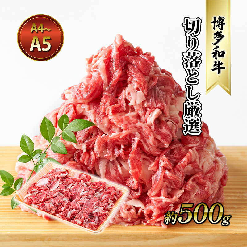 牛肉 切り落とし 約500g 博多和牛 A4〜A5 国産 和牛 九州産 黒毛和牛 肉 お肉 牛 冷凍 送料無料 配送不可:離島 [朝倉市] お届け:入金確認後2週間〜1カ月。