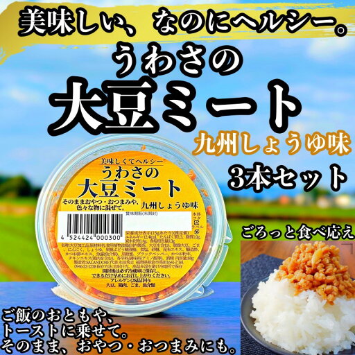【ふるさと納税】大豆 加工品 うわさの大豆ミート 九州しょうゆ味 80g×3本 セット 健康 ヘルシー 【ふるさと納税】大豆 加工品 うわさの大豆ミート 九州しょうゆ味 80g×3本 セット 健康 ヘルシー