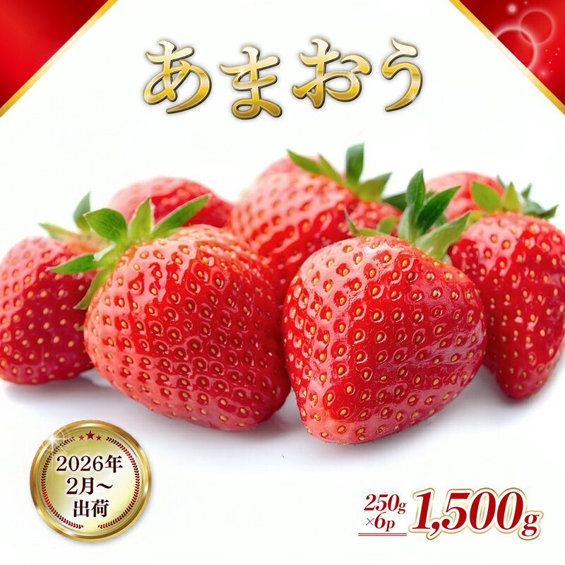【ふるさと納税】いちご 福岡県産 あまおう 1500g (250g×6パック) 先行予約 2025年2月より順次発送 果物 デザート ※配送不可：離島 　お届け：2026年2月10日～3月20日