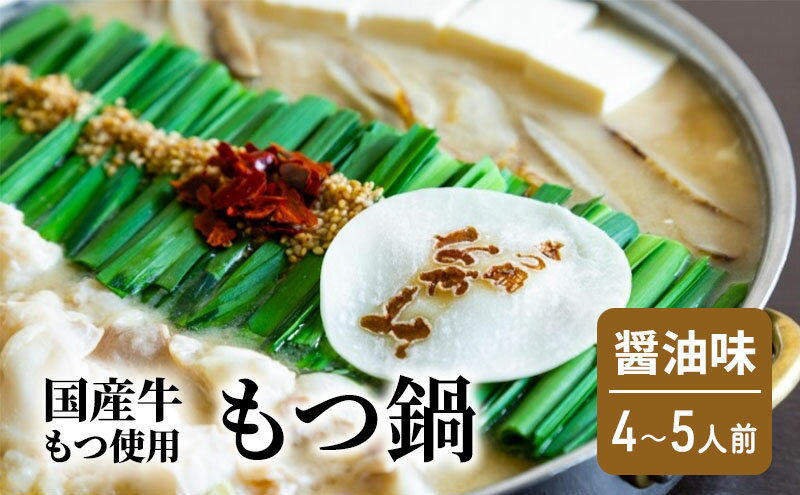 【ふるさと納税】もつ鍋 醤油味 4～5人前 もつ 鍋 セット