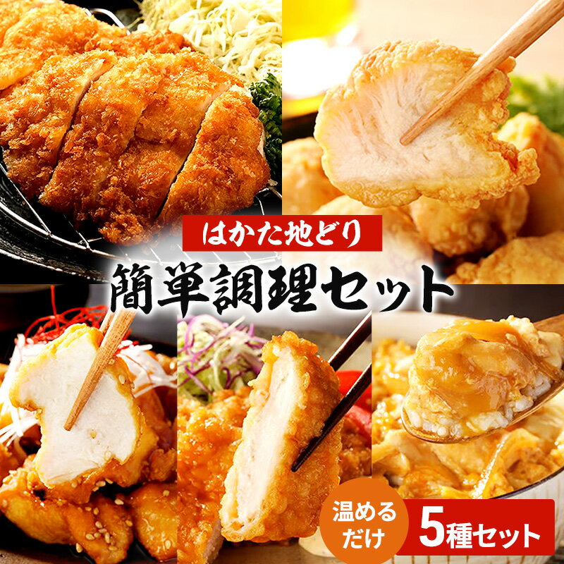 はかた地どり 簡単調理セット 5種 セット 温めるだけ 鶏肉 お肉 レンジ 調理 ※配送不可:離島