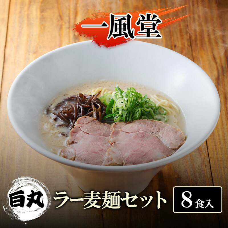 一風堂 白丸 ラー麦麺セット 8食入 豚骨ラーメン ラーメン とんこつ