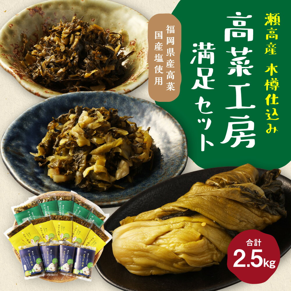 【ふるさと納税】C26 たかな工房満足セット からし高菜 150g×5個 きざみ高菜 150g×5個 まるごと高菜 250g×4個 高菜漬 たかな 漬け物 漬物 つけもの ご飯のお供 野菜 瀬高産 福岡県産 九州 国産 福岡県 みやま市 送料無料