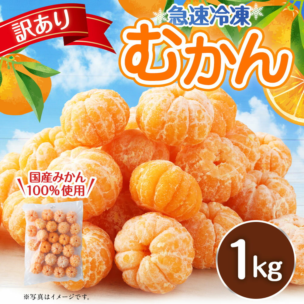 【ふるさと納税】≪訳あり≫ 八ちゃん堂 むかん 1kg 外皮をむいた冷凍みかん 冷凍みかん 冷凍フルーツ ミカン 国産 お風呂あがり デザート スイーツ 天然 無添加 フルーツ シャーベット 詰合せ セット 食品 冷凍 送料無料