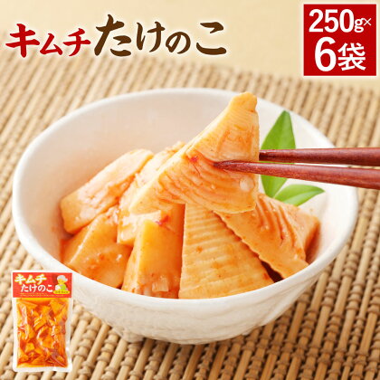 キムチ たけのこ 6袋 250g×6袋 筍 タケノコ 国産筍使用 保存食 備蓄 おかず 惣菜 おつまみ 加工食品 パック 国産 送料無料