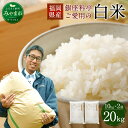 【ふるさと納税】福岡県産 白米 20kg (10kg×2袋)