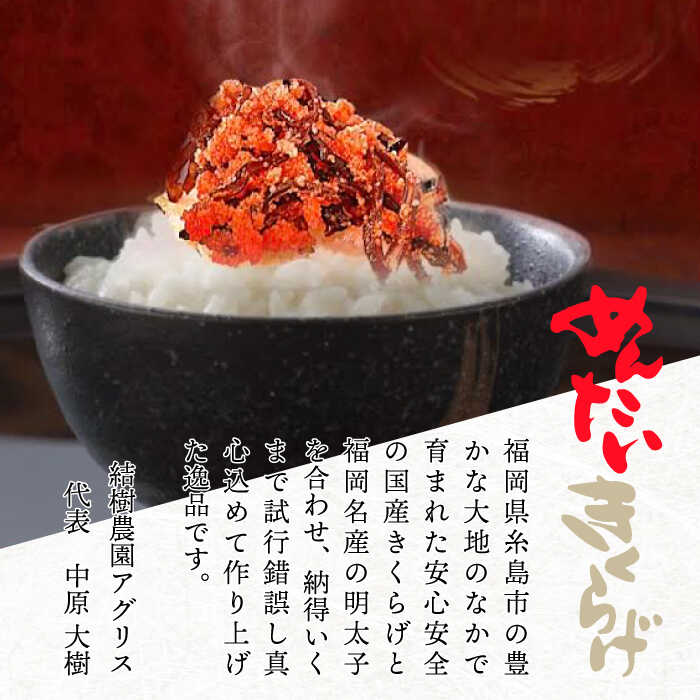 【ふるさと納税】めんたいきくらげ300g×3パック 《糸島》【結樹農園アグリス】 [AAJ002] 21000円 2万1千円