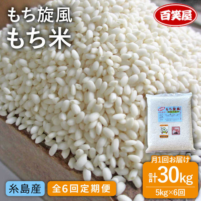 【全6回定期便】もち旋風 もち米 5kg 《糸島》【百笑屋】[ABF036] 常温 66000円