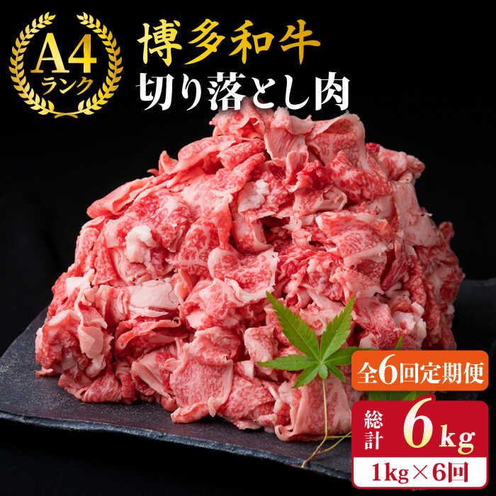 [全6回定期便]A4〜A5ランク 博多和牛 切り落とし 1kg ( 250g × 4P )糸島市 / 糸島ミートデリ工房 [ACA190] 薄切り 牛肉 小分け 101000円 100000円 10万 黒毛和牛 冷凍配送