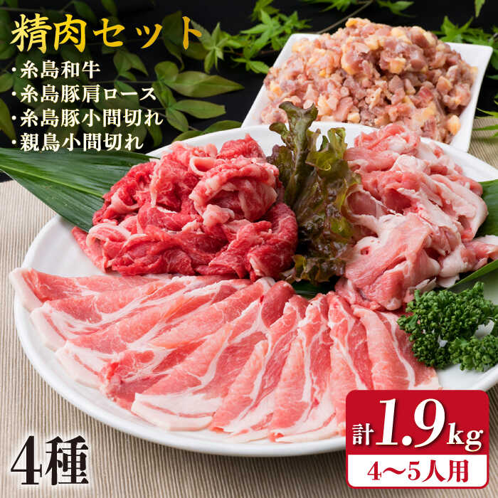 牛・豚・鶏 日常使い セット 1,930g (4〜5人前・4種) 糸島市 / 糸島ミートデリ工房 [ACA196] 精肉 17000円