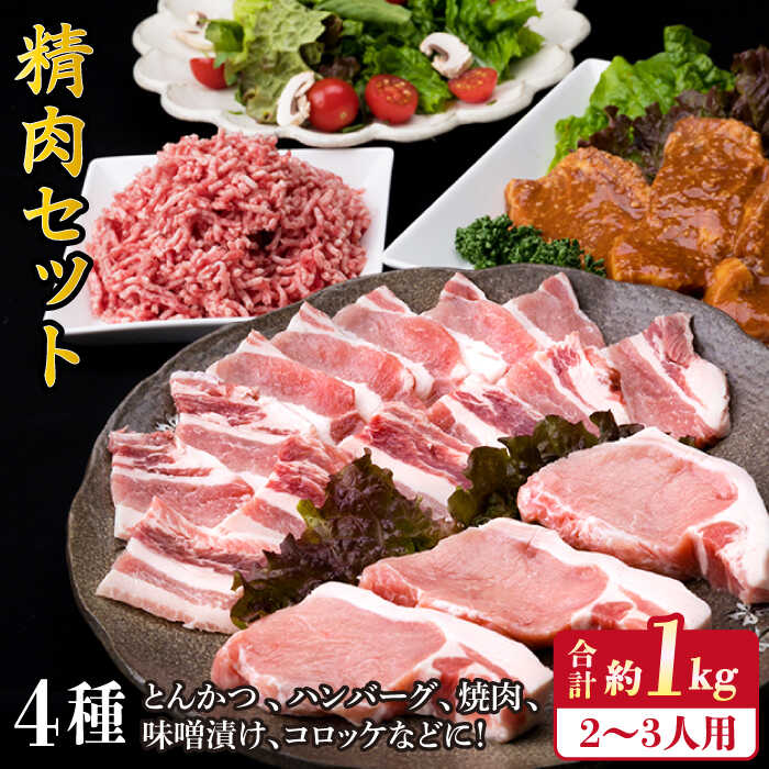 糸島豚 精肉 セット 1,050g ( 2〜3人前 ・ 4種 ) 糸島市 / 糸島ミートデリ工房 [ACA200] 10000円 1万円