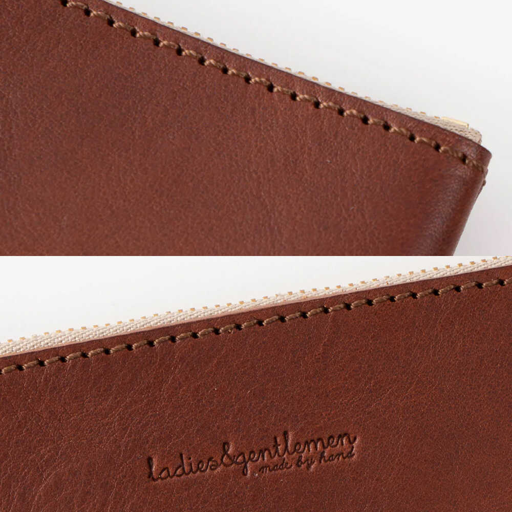 【ふるさと納税】マチなしのファスナーポーチ Msize 糸島市 / LADIES&GENTLEMEN 本革 革製品[ADK080] レザー クラフト 30000円 3万円 f402303-itoshima-10006088 福岡県糸島市 サンプル画像3