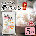 【ふるさと納税】【令和5年産 新米】糸島のお米 夢つくし 「糸島美人」5kg 糸島市 / JA糸島産直市場 伊都菜彩 [AED013] 米 お米 精米 8000円 8千円 常温