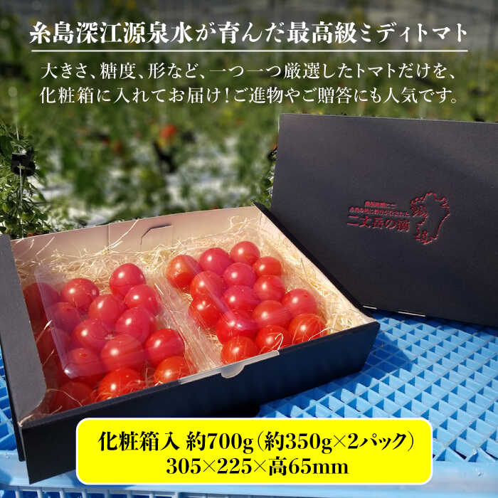 【ふるさと納税】【二丈岳の滴】化粧箱入り トマト 約350g × 2パック 糸島市 / 株式会社 さいかい [AFL001] 16000円 常温