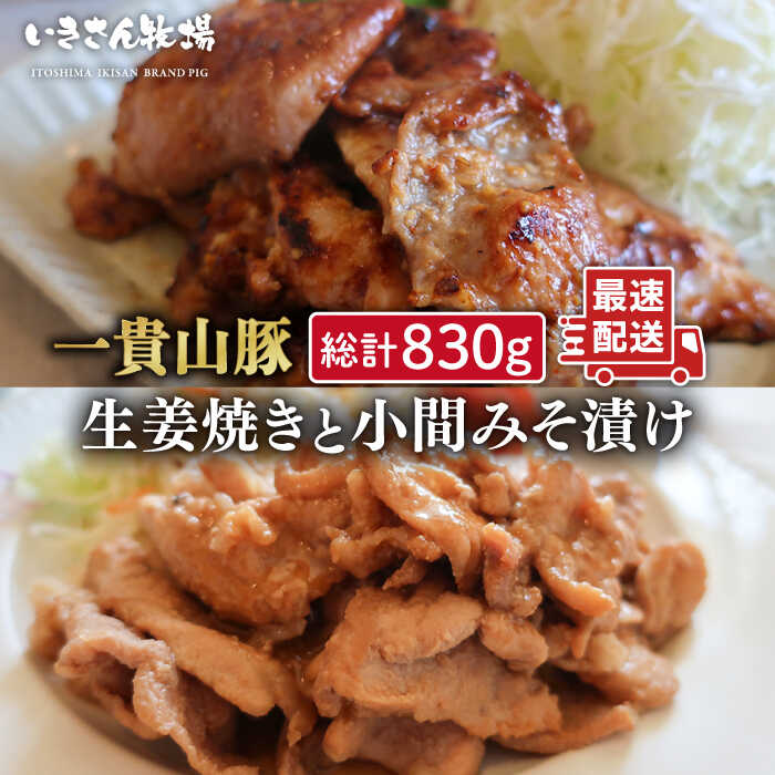 【ふるさと納税】焼くだけかんたん！ 一貴山豚 生姜焼き 1個