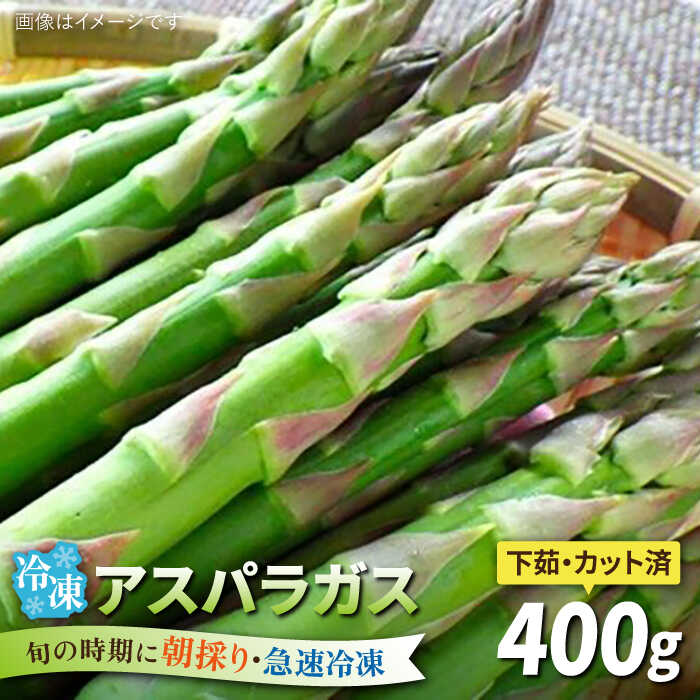 【ふるさと納税】アスパラガス 400g 冷凍 カット済み 旬の時期に急速冷凍 【福岡県糸島産】 糸島市 / オーガニックナガミツファーム 野菜 アスパラ [AGE040]