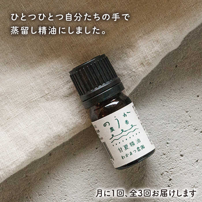 【ふるさと納税】【全3回定期便】農香《のうか》シリーズ◎甘夏精油5ml(アロマオイル)《糸島》【わかまつ農園】[AHB023] 20000円 2万円