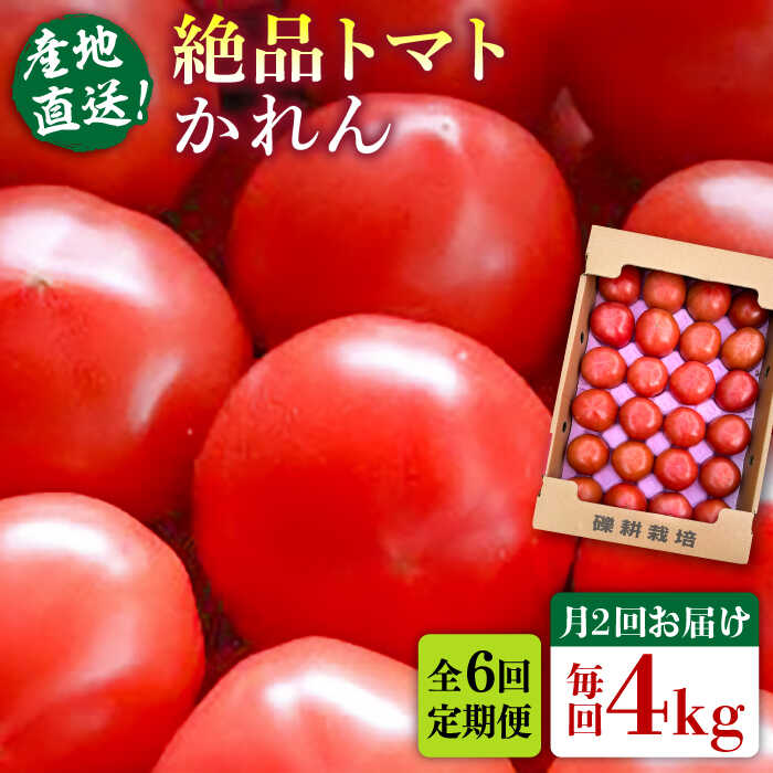 【ふるさと納税】【先行受付】【全6回定期便】期間限定 旬野菜 糸島産 絶品トマト かれん (4kg28玉前後) 【2025年12月上旬以降順次発送】糸島市 / ...