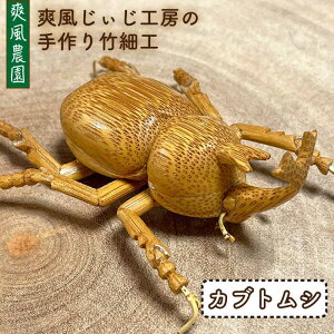 【ふるさと納税】爽風じぃじ工房の手作り竹細工 カブトムシ≪糸島市≫【爽風農園】【いとしまごころ】カブトムシ/竹細工/クラフト/手作り/昆虫 [AIZ002] 18000円