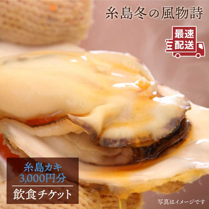 【ふるさと納税】糸島カキ 3,000円分 飲食チケット《糸島》【飲食チケット】冬の風物詩 牡蠣小屋[AKD0...