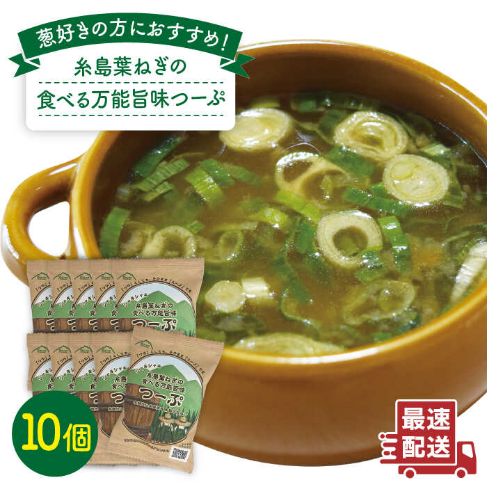 糸島葉ねぎの食べる万能旨味つーぷ10個[弥冨農園]スープ/つゆ/調味料 [ALA019] 9000円 9千円 常温