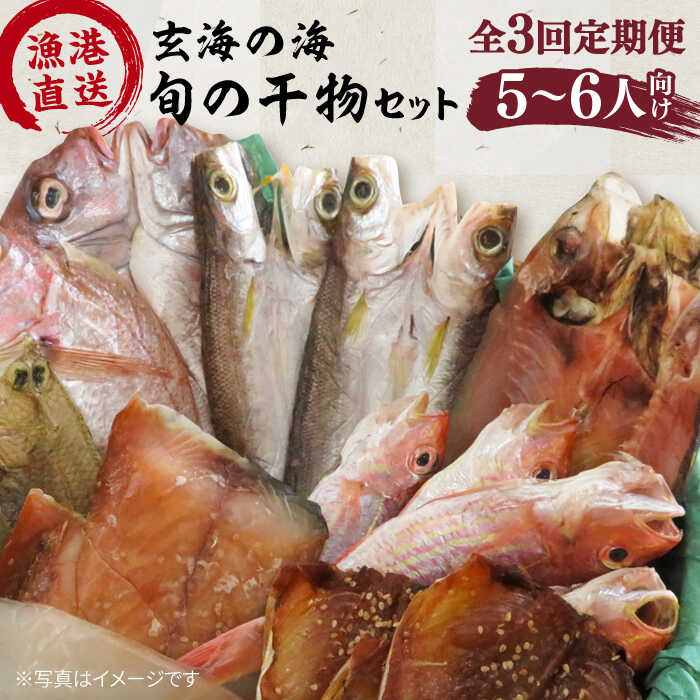 【ふるさと納税】【全3回定期便】塩にもこだわり！玄海の海旬の干物大満足セット(5,6人向け) 福ふくの...