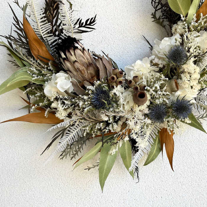 【ふるさと納税】プロテアニオベのリース（Lサイズ） 糸島市 / tokohana ドライフラワー アレンジ[AOC033] 47000円 4万7千円