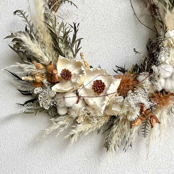 【ふるさと納税】パームフラワーのリース（Lサイズ） 糸島市 / tokohana ドライフラワー アレンジ[AOC034] 47000円 4万7千円