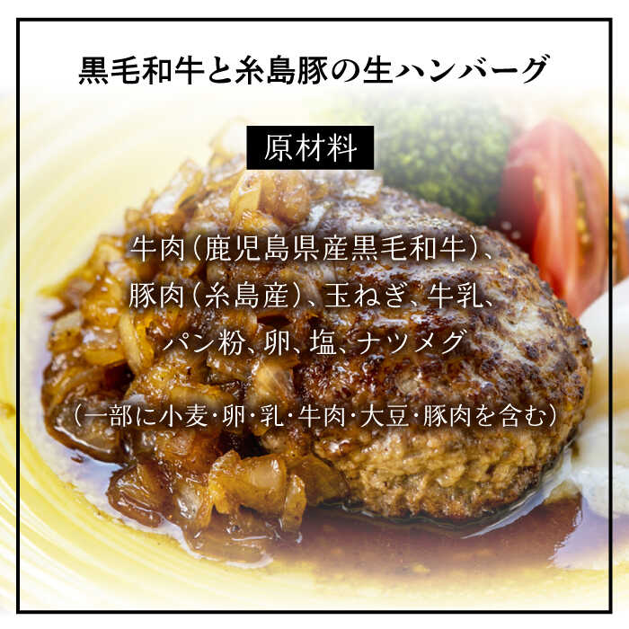 【ふるさと納税】【ご家庭用】糸島一人気の黒毛和牛と糸島豚の手ごね生ハンバーグ 特製角切りオニオンのハンバーグソース付！冷凍真空パック 150g×4個 個包装【CHAMP CAFE】 [AQE009]2万円20000円 f402303-itoshima-10004013 福岡県糸島市 サンプル画像3