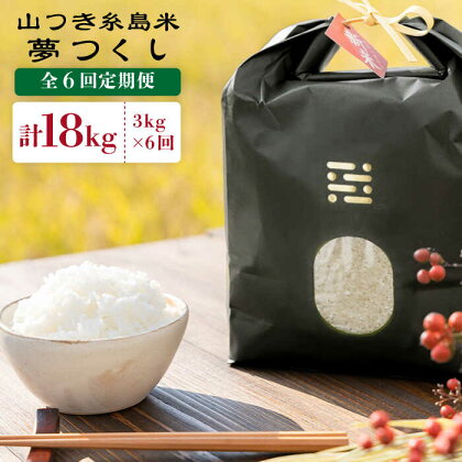 【全6回定期便】山つき糸島米 夢つくし3kg《糸島》【itoshimacco《(株)やました》】 [ARJ011] 64000円 常温 いとしまっこ