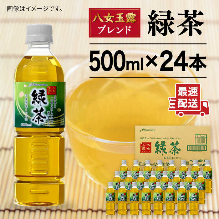 【ふるさと納税】八女 玉露入り 緑茶 500ml × 24本