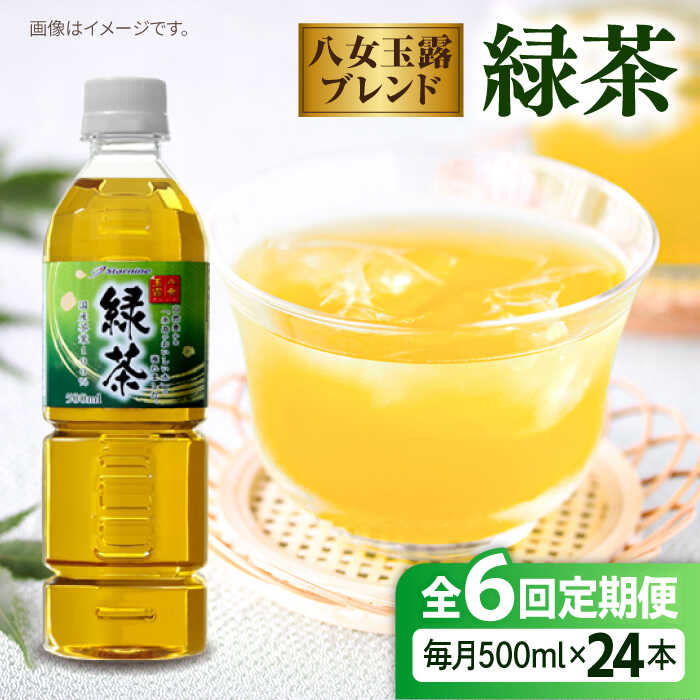 【ふるさと納税】【全6回定期便】八女 玉露入り 緑茶 500ml × 24本 糸島市 / スターナイン お茶 ペッ...