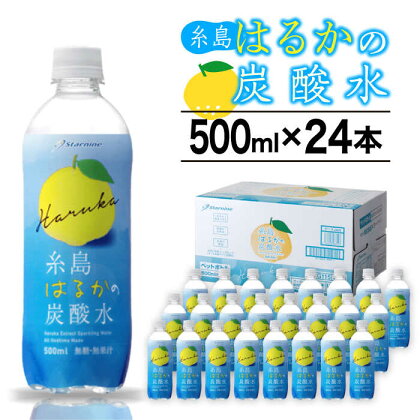 数量限定 糸島はるかの炭酸水 500ml×24本入り 糸島市 / スターナイン [ARM021] ペットボトル 24本 常温 9000円