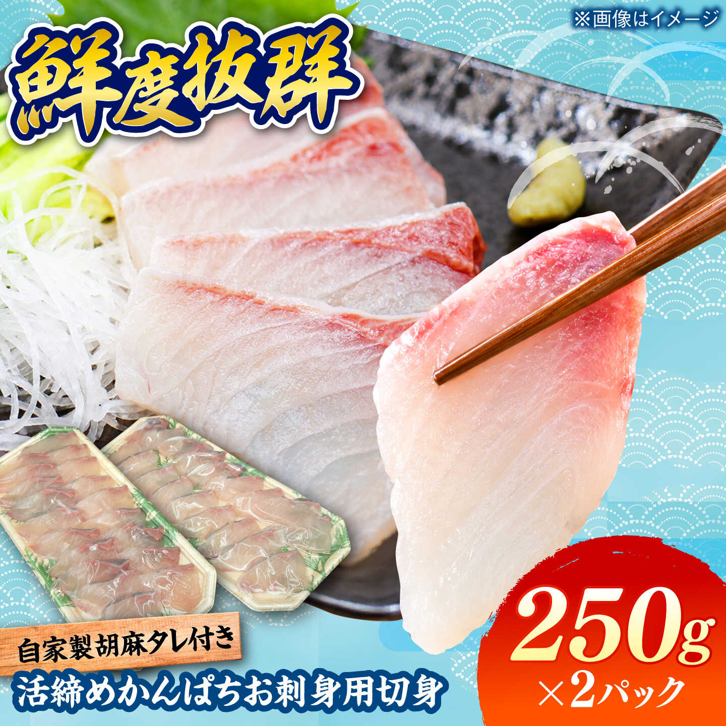 活締め かんぱち お刺身用 切身 250g×2パック / 刺身 海鮮 カンパチ 魚 / 糸島市 / 塚本鮮魚店 [ARO011] 21000円 2万1千円