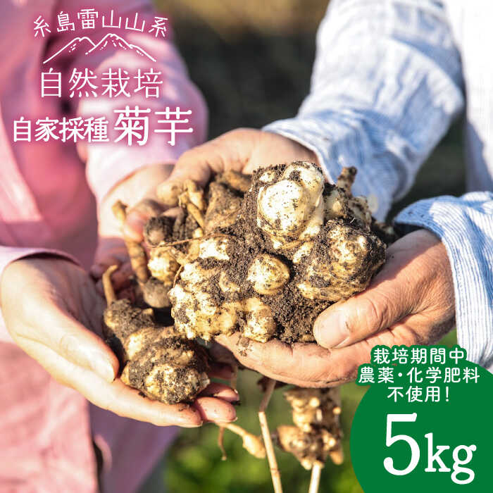 菊芋 きくいも キクイモ イヌリン 5kg 生 土付き 健康 水溶性食物繊維 短鎖脂肪酸 血糖値 世界三大健康野菜 低カロリー ダイエット 美容【2023年10月下旬より順次出荷】 近年大注目の健康野菜！ 糸島の自然豊かな山側の畑で、栽培期間中に農薬・肥料を使用せず育てました。 自家採種で10年以上栽培しています。 菊芋はおなかの調子を整えてくれたり 低カロリーなので女性にも大人気の健康野菜です！ いろんなアレンジが可能♪ 土付きご希望の方はお知らせください。 ■その他商品はこちら 糸島産 菊芋 10kg 自然栽培 ≪糸島≫【大石ファーム】 糸島産 生姜 5kg 自然栽培 ≪糸島≫【大石ファーム】 糸島産 菊芋 20kg 自然栽培 ≪糸島≫【大石ファーム】 【大石ファーム】の全商品はこちらから 商品説明 名称 菊芋 内容量5kg 賞味期限 配送から10日間 保存方法ビニール袋に入れて冷蔵庫で保管 配送方法常温 配送期日2023年10月下旬より順次出荷 提供事業者大石ファーム 菊芋 きくいも キクイモ イヌリン 5kg 生 土付き 健康 水溶性食物繊維 短鎖脂肪酸 血糖値 世界三大健康野菜 低カロリー ダイエット 美容