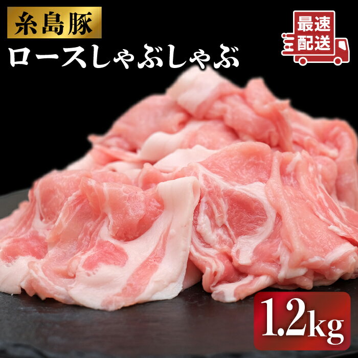 【ふるさと納税】糸島豚 ロース しゃぶしゃぶセット1.2kg(600g×2p) 糸島市 / JA糸島産直市場 伊都菜彩...