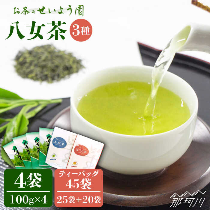 19位! 口コミ数「0件」評価「0」福岡県産八女煎茶とティーバッグ（上煎茶・ほうじ茶）詰合せ＜お茶の星陽園＞那珂川市 [GAD015]