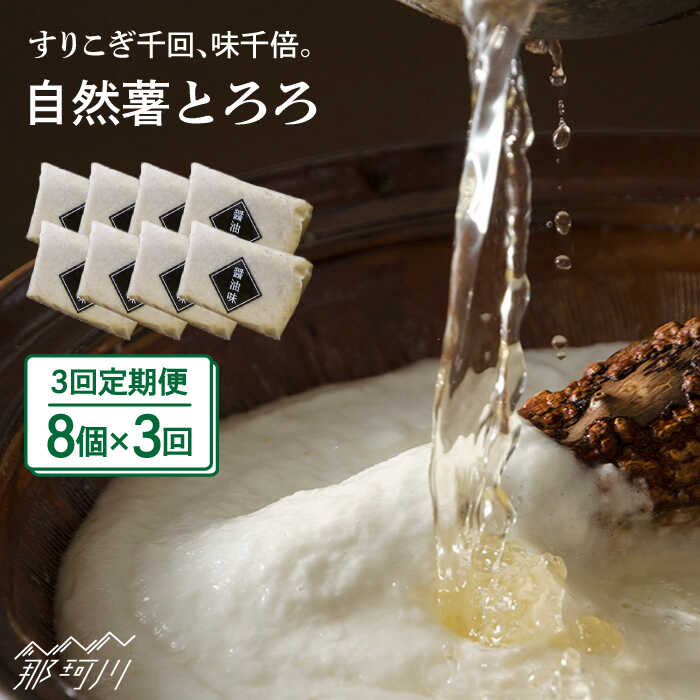 【ふるさと納税】【全3回定期便】自然薯とろろ（醤油味）＜自然薯王国＞ 那珂川市 定期便 自然薯 とろ..