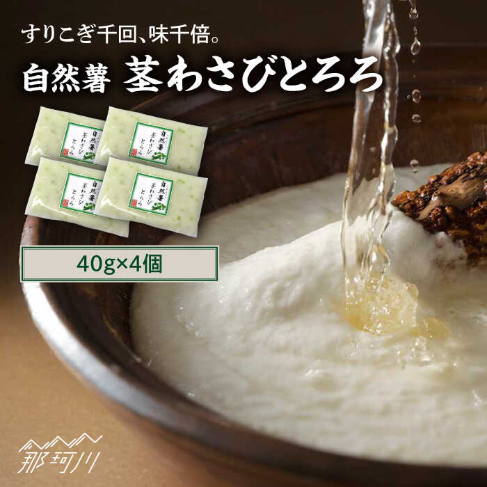 【ふるさと納税】自然薯茎わさびとろろ 40g×4個＜自然薯王