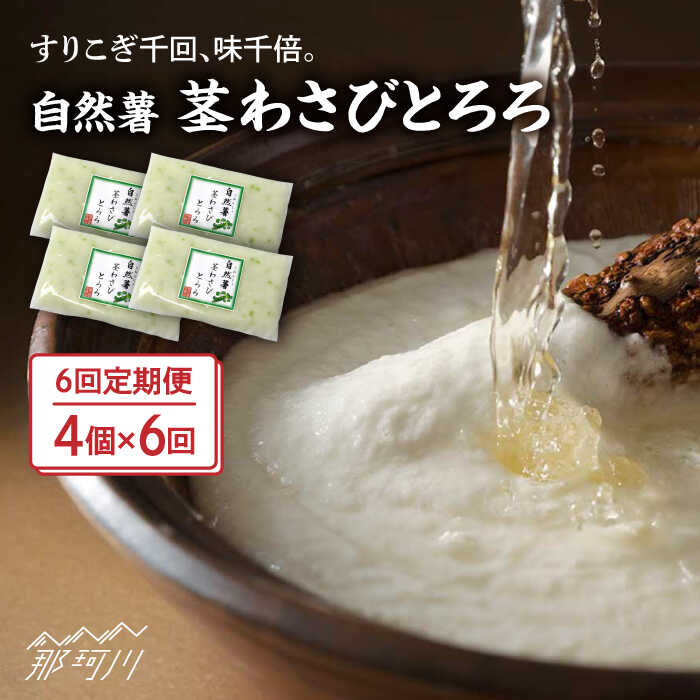 【ふるさと納税】【全6回定期便】自然薯茎わさびとろろ 40g