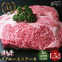 【ふるさと納税】【全3回定期便】肉の旨味を堪能！博多和牛 牛肉 リブロース ステーキ 500g（250g×2） ＜肉のくまもと屋＞那珂川市 定期便 牛肉 肉 黒毛和牛 ブランド牛 国産 BBQ バーベキュー [GBI036]