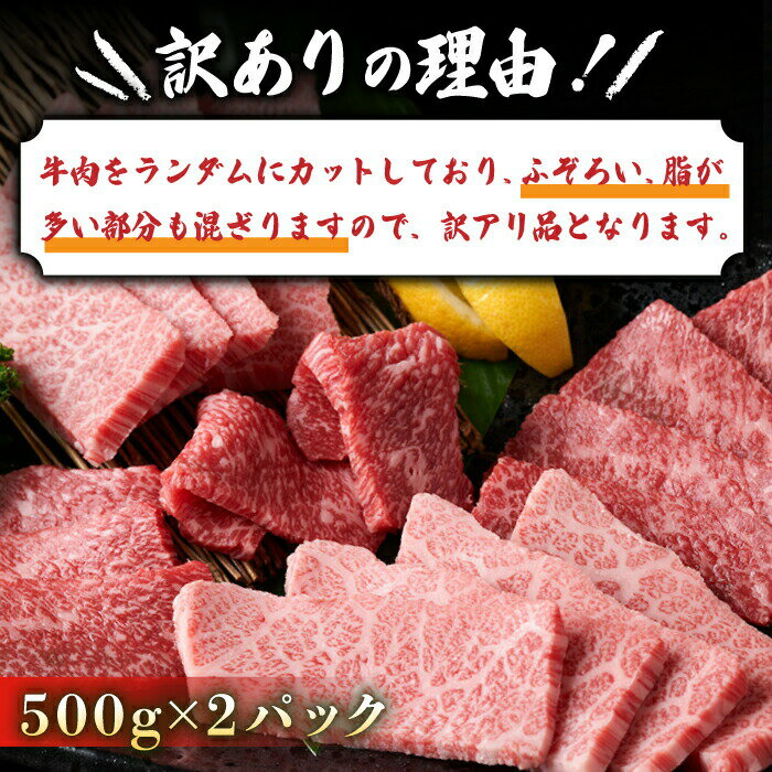 【ふるさと納税】【訳あり】博多和牛 焼肉 切り落とし1kg（500g×2p）＜株式会社MEAT PLUS＞那珂川市 牛肉 肉 黒毛和牛 ブランド牛 国産 BBQ バーベキュー[GBW118]