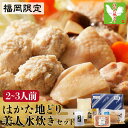【ふるさと納税】福岡限定!はかた地どり美人水炊きセット 2〜3人前 <株式会社MEAT PLUS>那珂川市 | 父の日 母の日 水炊き 鍋 鶏肉 はかた地どり▽...