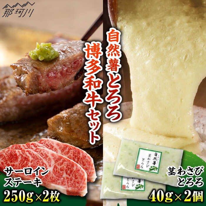 【ふるさと納税】博多和牛サーロイン（250g×2）×茎わさび