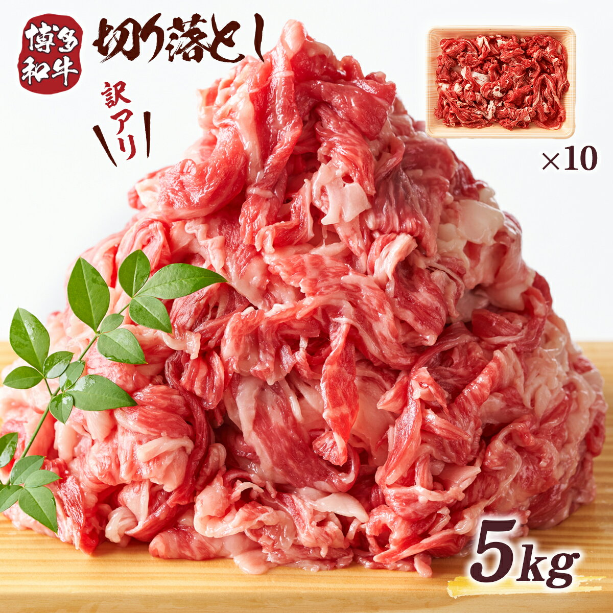 【ふるさと納税】訳アリ 博多和牛切り落とし 5kg 500g×10p 送料無料 牛肉 黒毛和牛 冷凍 焼肉 肉じゃが 炒め物 牛丼 カレー シチュー DX033 1