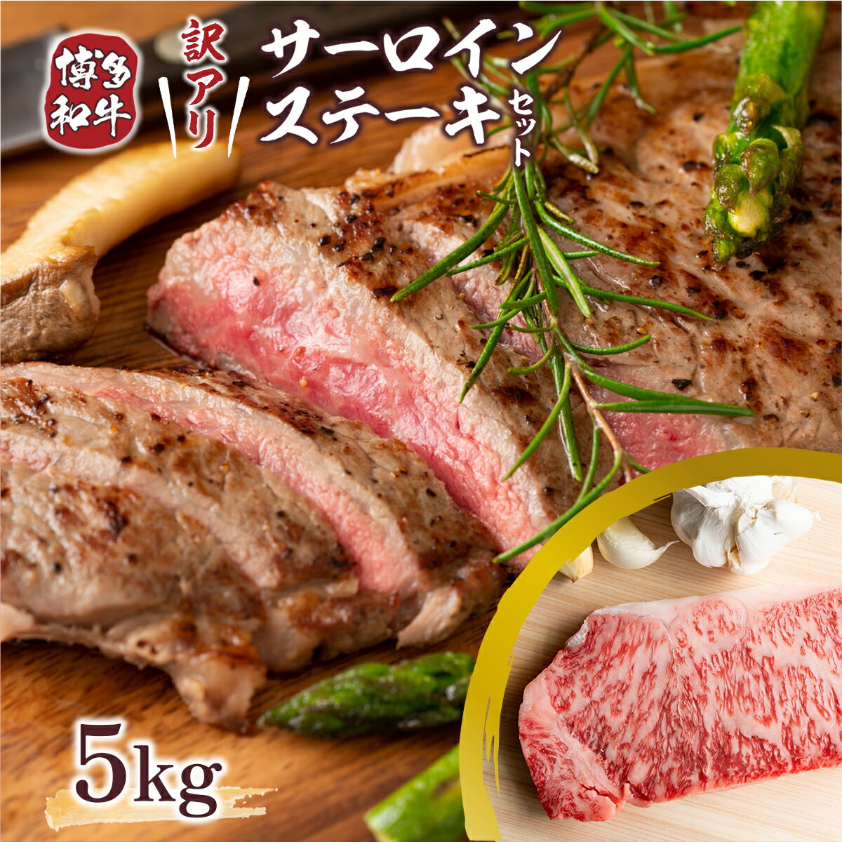 【ふるさと納税】訳アリ 博多和牛サーロインステーキセット 5kg 250g×20枚 送料無料 牛肉 黒毛和牛 国産 ステーキ DX034